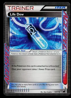 Pokemon Card - Life Dew Plasma Freeze 107/116 Rare ACE 2013 - Image 1