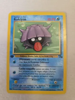 Shellder Kokiyas 1st Edition French Pokemon Card 54/62 Fossil Set - Image 1