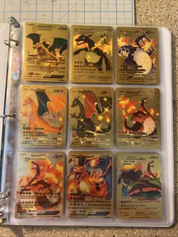 Pokemon Binder (48 Cards) Gold Foil Fan Art Cards - Image 1