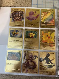 Pokemon Binder (48 Cards) Gold Foil Fan Art Cards - Image 2
