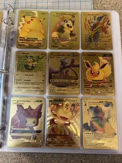 Pokemon Binder (48 Cards) Gold Foil Fan Art Cards - Image 3