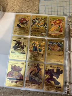 Pokemon Binder (48 Cards) Gold Foil Fan Art Cards - Image 4