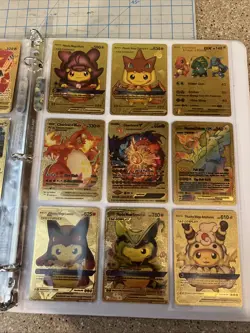 Pokemon Binder (48 Cards) Gold Foil Fan Art Cards - Image 5
