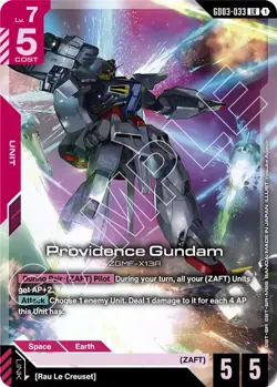 Providence Gundam GD03-033 LR - Steel Requiem - Gundam TCG Card Game CCG - Image 1