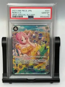 PSA10 Rebecca OP05-091 SP Alt Art One Piece Card Japanese 2023 - Image 1