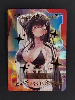 Rio Tsukatsuki Goddess Story Doujin Waifu Trading Card SSR Blue Archive - Image 1