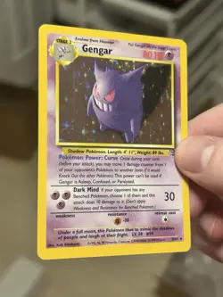 LP Gengar Fossil Holo Card 5/62 Unlimited Rare Vintage WOTC Pokemon TCG - Image 3