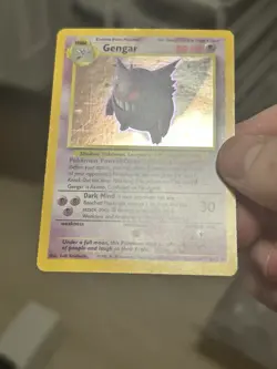 LP Gengar Fossil Holo Card 5/62 Unlimited Rare Vintage WOTC Pokemon TCG - Image 5