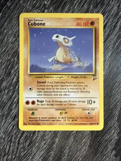 Pokemon TCG Cubone Base Set 2 Unlimited Common Card - Image 1