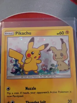 ⚡Pikachu & Mimikyu 2019 Sun and Moon Black Star Holo Promo SM162 Pokemon Card - Image 2