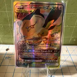 Pocket Monsters Eevee&snorlax Gx Fun Fan Art Pokemon Card - Image 1