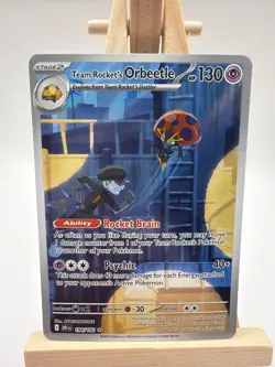 Team Rocket’s Orbeetle 198/182 Destined Rivals Illustration Rare NM Pokemon Card - Image 1