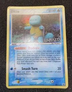 Pokemon Card-Ditto-Holo-Delta Species-40/113-ENG-Stamped-LP - Image 1