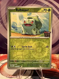 Bulbasaur 151 Stamped Promo Card 001/165, Best Buy Exclusive - Image 1
