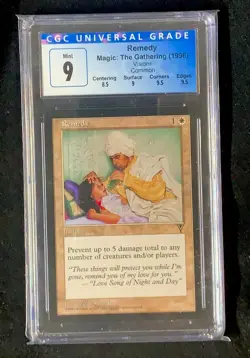 MTG - Remedy - Visions - CGC 9 - Magic the Gathering - 1996 - Image 1
