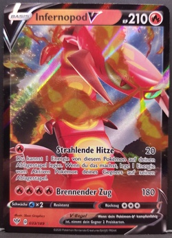 Infernopod V 033/189 Flammende Finsternis Ultra Rare Pokemon Pokemon Karte DE NM - Image 1