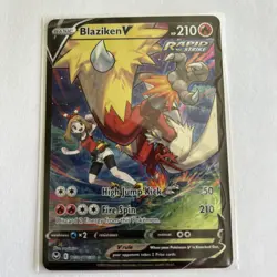 Pokemon TCG Blaziken v TG14/TG30 Holo Ultra Rare Silver Tempest Trainer Gallery - Image 1
