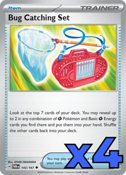 4x Bug Catching Set 143/167 Sv06: Twilight Masquerade PLAYSET x4 - Pokemon TCG - Image 1