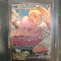 Pokemon Lillie's Clefairy EX Full Art Holo 280/217 Sv09 Special Illustration Ra… - Image 3