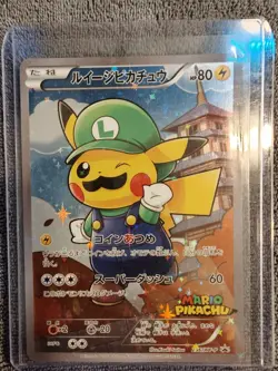 Pokemon Center Mario Pikachu Luigi Pikachu Special Box with Cards & Accessories - Image 2