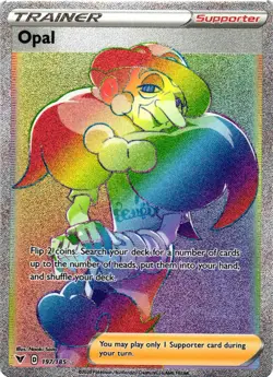 Pokemon TCG Vivid Voltage Opal Secret Rare Holo Card 197/185 NM - Image 1