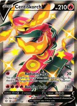 Pokemon TCG Centiskorch V Shining Fates: Shiny Vault SV108/SV122 Shiny Holo VLP - Image 1