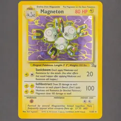 Magneton (ENG) - Holo Rare Fossil - 11/62 - MP - Unlimited - Pokemon TCG - Image 1