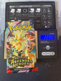 HEAVY!! 🔥 22.71g Pokemon TCG Ascended Heroes Booster (Sealed)✅ GOD PACKUUU - Image 1