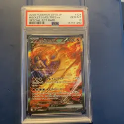 PSA 10 Rocket's Moltres EX 124/098 SAR Glory of Team Rocket Japanese Pokemon - Image 1