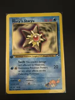 Pokemon TCG Misty's Staryu Gym Heroes 1st Edition 90/132 LP WOTC. - Image 1