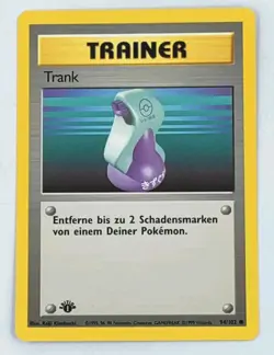 Pokemon 1999 Potion TRANK GERMAN Trainer Card 1st Edition Base Set 94/102 Common - Image 1
