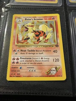 The Pokemon Company 2000 Gym Challenge Blaine's Arcanine 1/132 Holo Rare 90 HP - Image 3