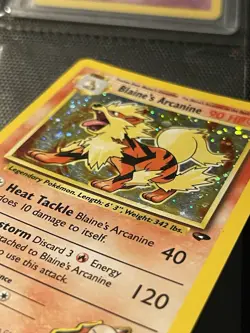 The Pokemon Company 2000 Gym Challenge Blaine's Arcanine 1/132 Holo Rare 90 HP - Image 4