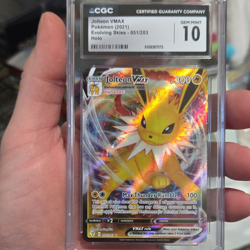 Jolteon VMAX 051/203 Evolving Skies CGC 10 Ultra Rare Holo Pokemon Card 2021 - Image 1