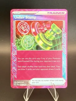 Pokemon UNFAIR STAMP 165/167 | ACE SPEC Rare | Twilight Masquerade Holo NM - Image 1