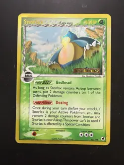 Pokemon Snorlax EX Dragon Frontiers Reverse Holo Rare #10 - Crease - Image 1