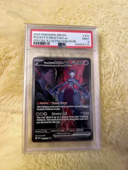 Pokemon Mewtwo EX 2025 Team Rockets 231/182 Sir Destined Rivals Mint PSA 9 - Image 1
