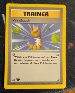 Pokemon TCG - Gust of Wind 93/102 - Base Set 1st Edition - German - Image 1