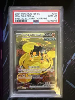 Pokemon 2024 Iron Boulder ex 207/162 Alt Art SIR Temporal Forces GEM MINT PSA 10 - Image 1