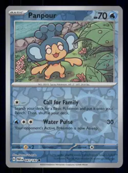 Panpour Reverse Holo - SV04: Paradox Rift #041/182 - Common - Pokemon TCG - NM - Image 1