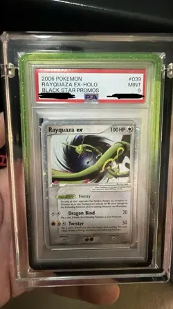 Pokemon Rayquaza EX Black Star Holo Promo #039 PSA 9 Mint With Swirl! New Cert! - Image 1