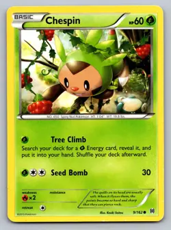 Chespin 9/162 Common BREAKthrough Pokemon Lightly Played - Image 1