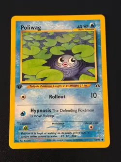Poliwag 62/75 Pokemon Neo Discovery 1st Edition - Image 1