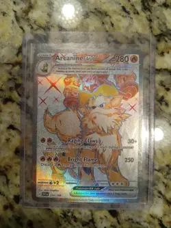Pokemon TCG Arcanine ex Scarlet & Violet Base Set 224/198 Holo Ultra Rare - Image 1