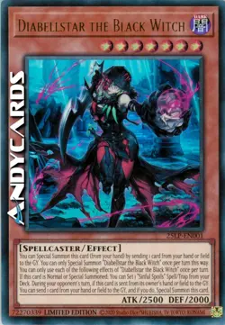 DIABELLSTAR THE BLACK WITCH (La Strega Nera) Ultra R • 25LP EN001 • Lim • Yugioh - Image 1