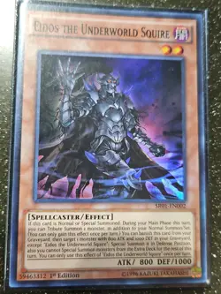 Yugioh! Eidos the Underworld Squire - SR01-EN002 - Super Rare - 1st Edition NM - Image 1