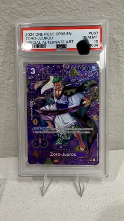 2024 ONE PIECE OP09-EMPERORS IN THE NEW WORLD #067 ZORO-JUUROU SP PSA 10 GEM MT - Image 1