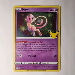 Mew Holo 11/25 Celebrations Pokemon TCG Single Card ENGLISH NM - Image 1