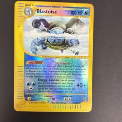 2002 Expedition Base Set Blastoise Reverse Holo #4/165 Pokemon Card *HP* - Image 1