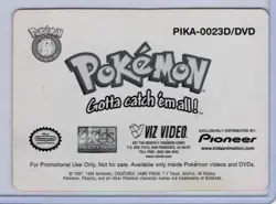 1998 Pokemon Video Pioneer Lenticular Squirtle Viz Promo Card Pika-0023D/DVD - Image 2